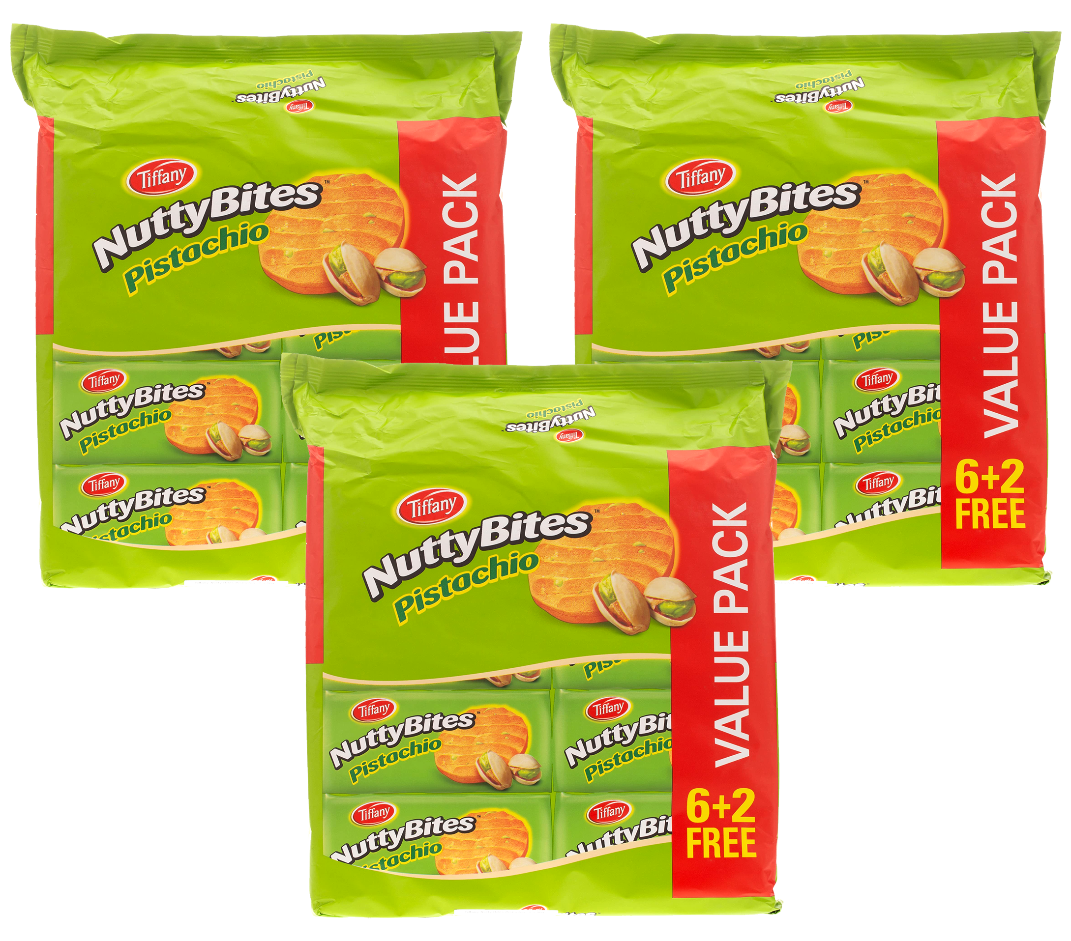 Nutty Bite Tiffany Nutty Bite 3x 8x72g Flow pack Pistachio