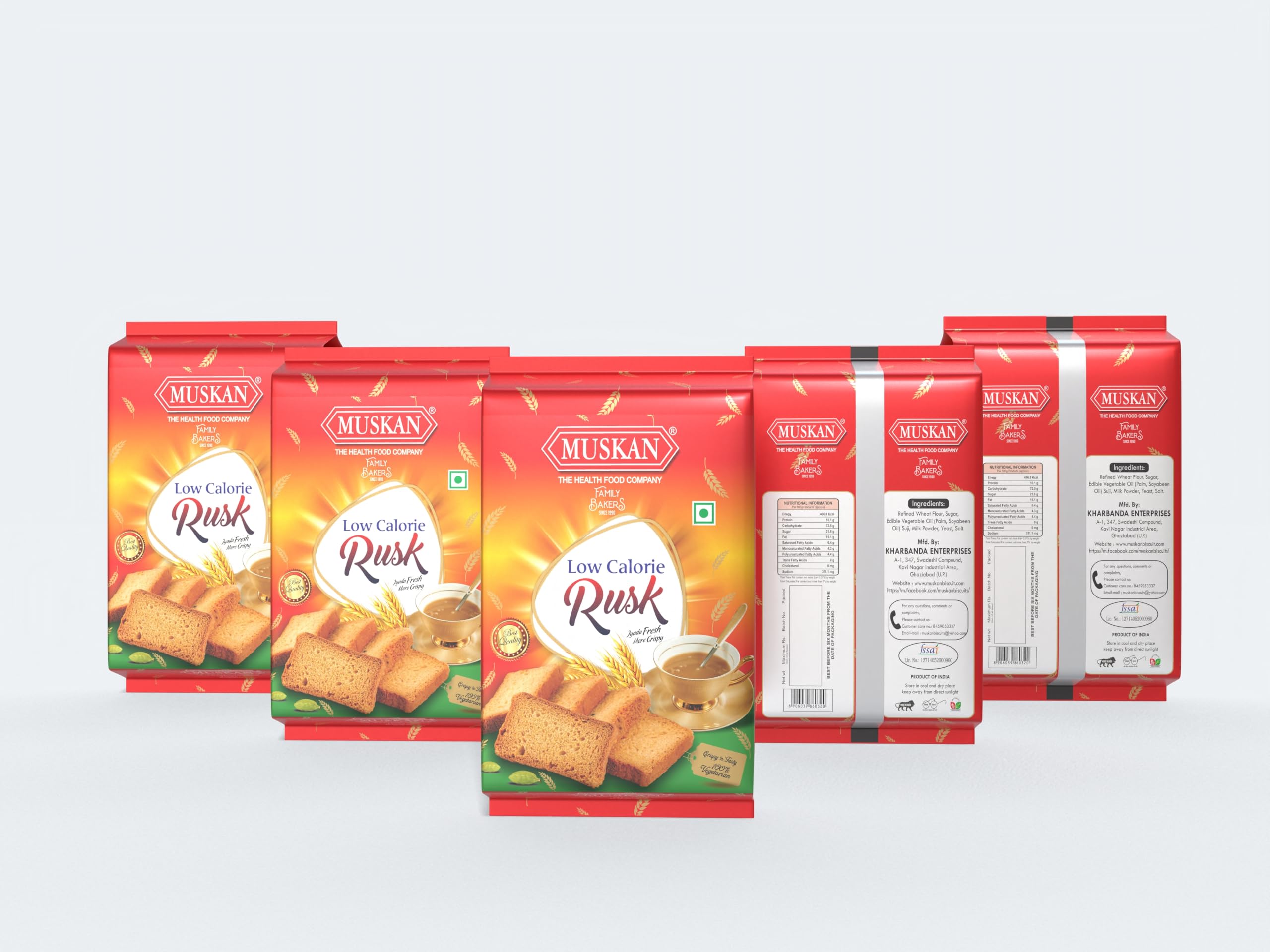 Rusk Tiffany Rusks 6x 280g Flow pack Wholewheat