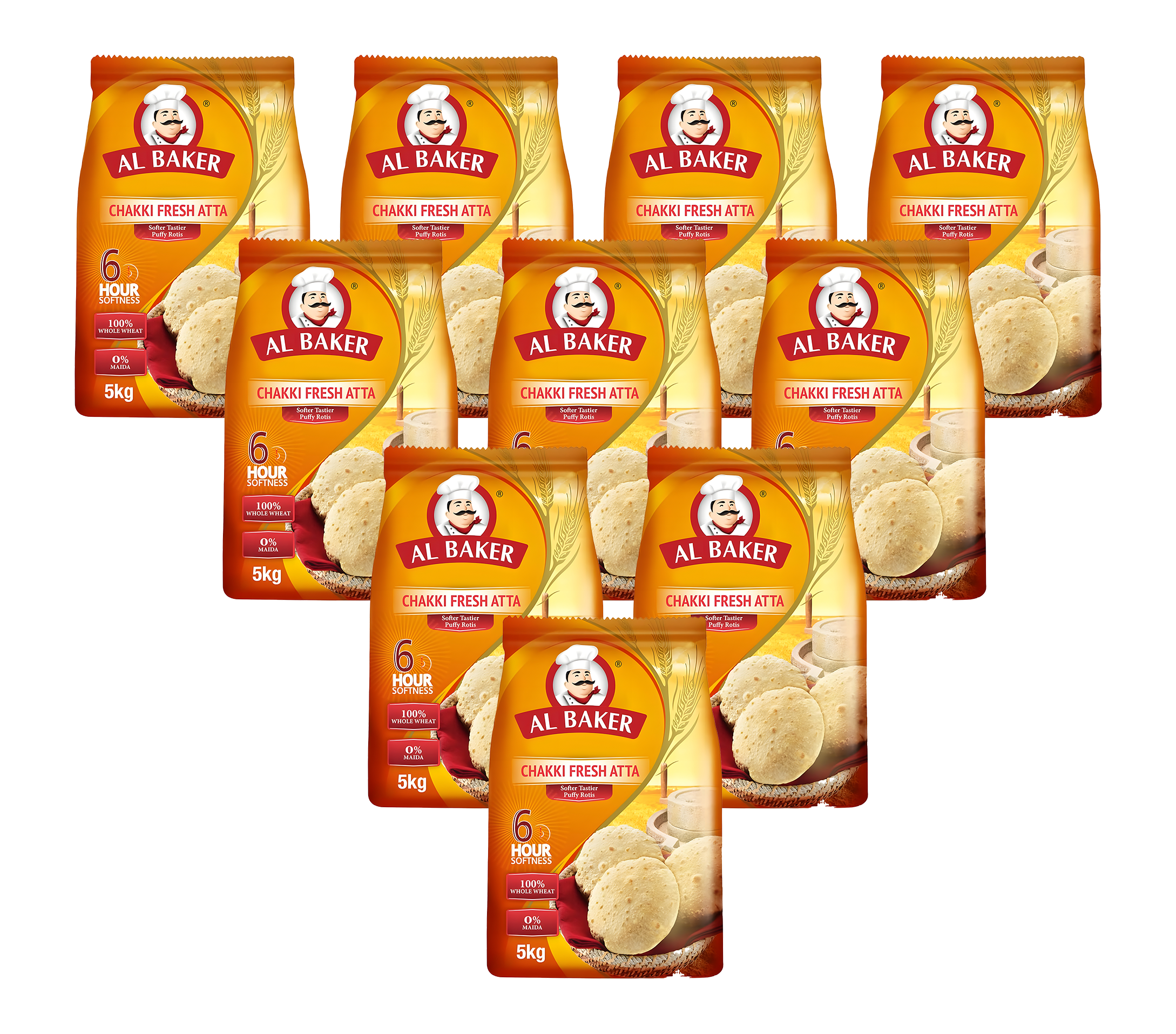 Atta Al Baker 10x 1kg Carton Brown Flour New