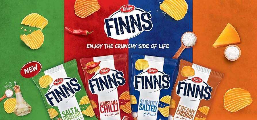 Finns Tiffany Crinkled Potato Chips 12x 85g Pouch Salt & Vinegar