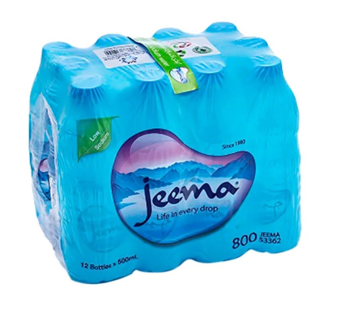 Jeema Zero Sodium Bottled Drinking Water 12x500ml