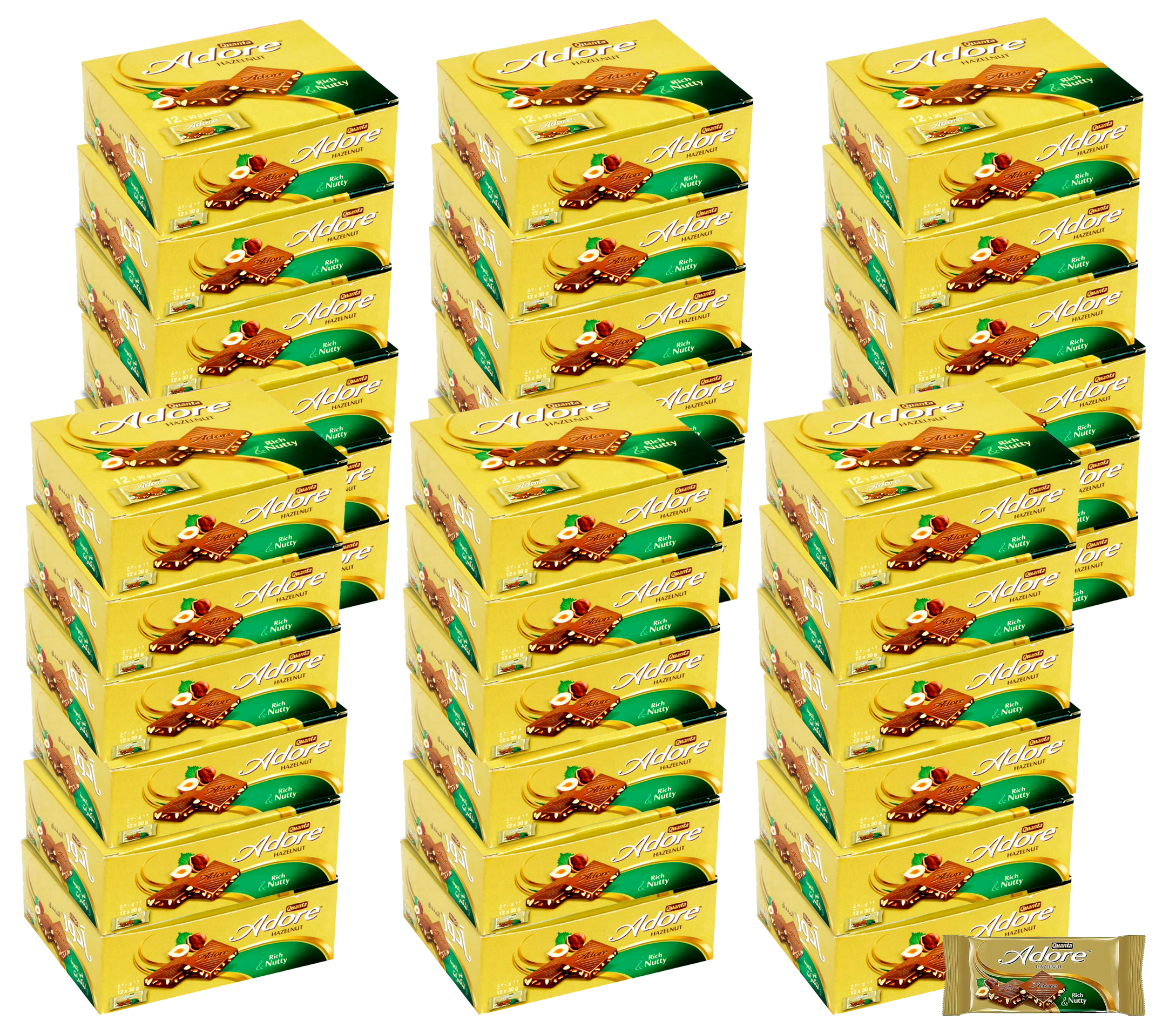 Tablets Quanta Adore 24x 12x25g Display box Hazelnut GCC RR